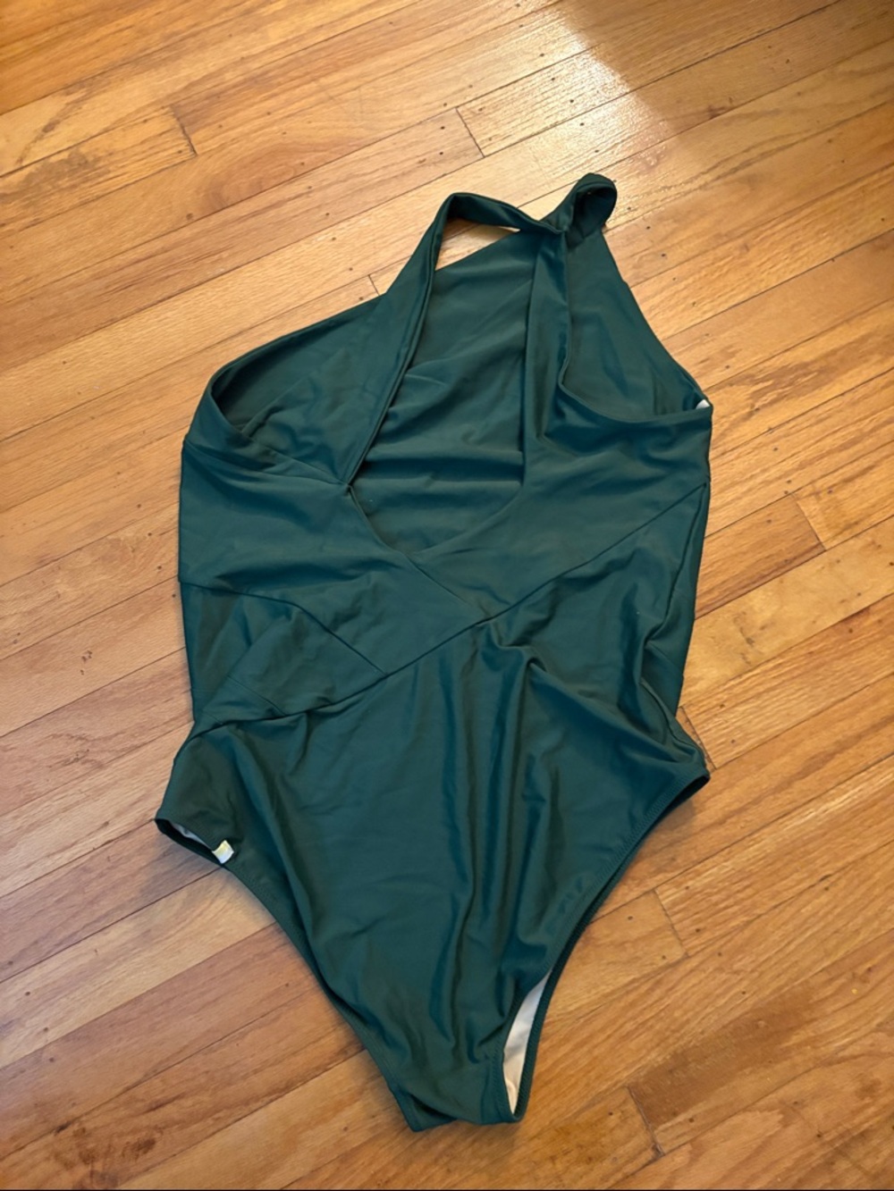 summersalt One-Shoulder Olive Green Swimsuit - Picture 3 of 8